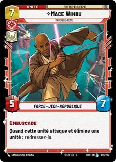 SOR•FR - 149/252 - L - Mace Windu, Trouble-Féte | SWUCards.fr